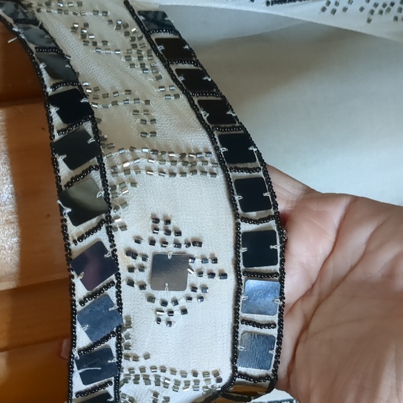 FREE PEOPLE* Speak Easy mini dress beaded and sequined open back sleeveless - Picture 10 of 14